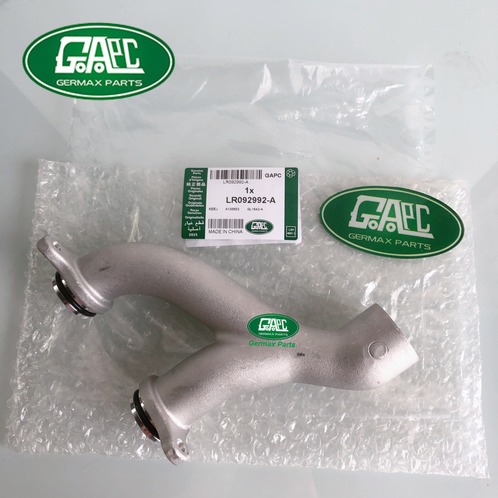 water hose alumin 3.0 v6 sc 5.0l v8 lr092992 a aj813865 a 9w838a520da a 9w83 8a520 da a new version aluminum land rover range rover sport 2010 2017 range rover vogue 2010 2017 range rover velar 2017 2019 discovery 4 2014 2016 3.0l 5.0l jaguar xe xf xj xjl f type f pace gl1643 a