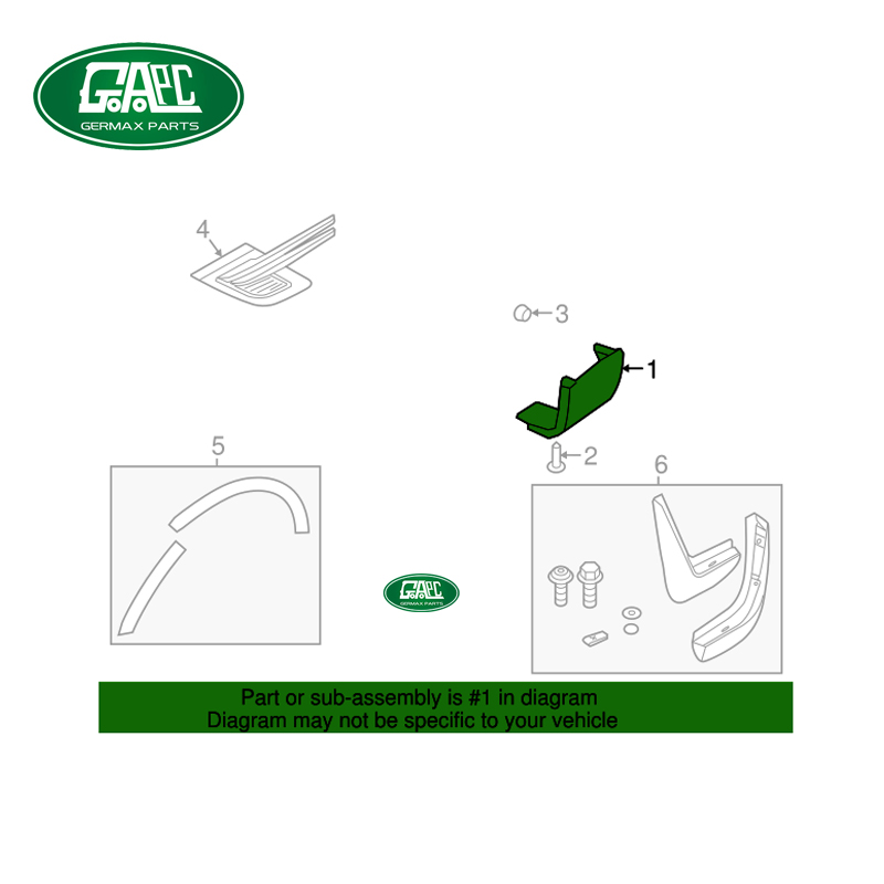 GLR18010 Fender Moulding LR062236 Left LR062234 Right for Land Rover Range Rover Sport 2018-2020 SVR