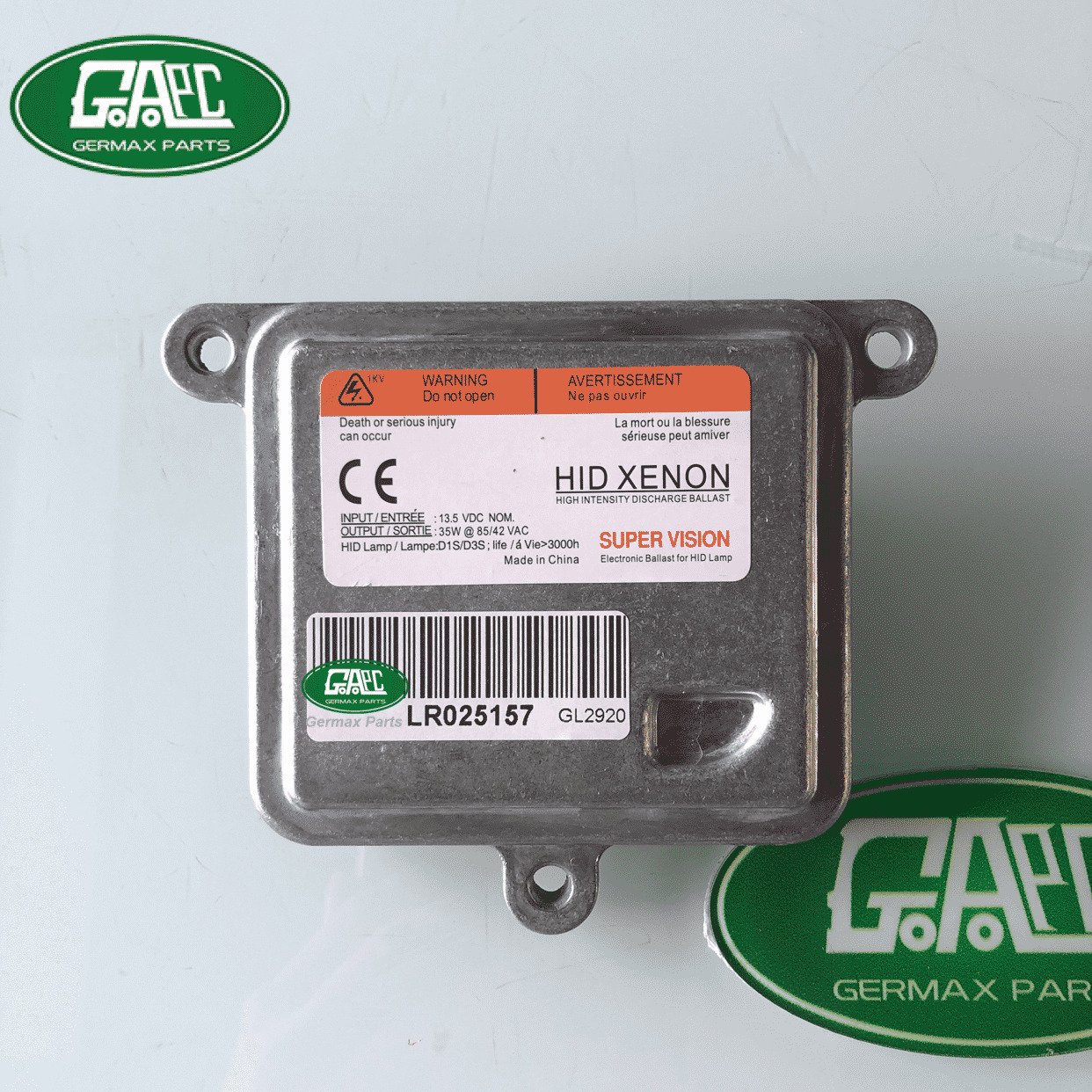 GL2920 GJ0800 HID Ballast Headlamp Control Module Unit LR025157 C2D23531 BJ3213C170AA Land Rover Freelander 2 2006-2014 Range Rover Evoque 2012- Discovery 5 2017-2020 Jaguar F-PACE 2016- XF 2009-2015 XF 2016- XK 2006-2014