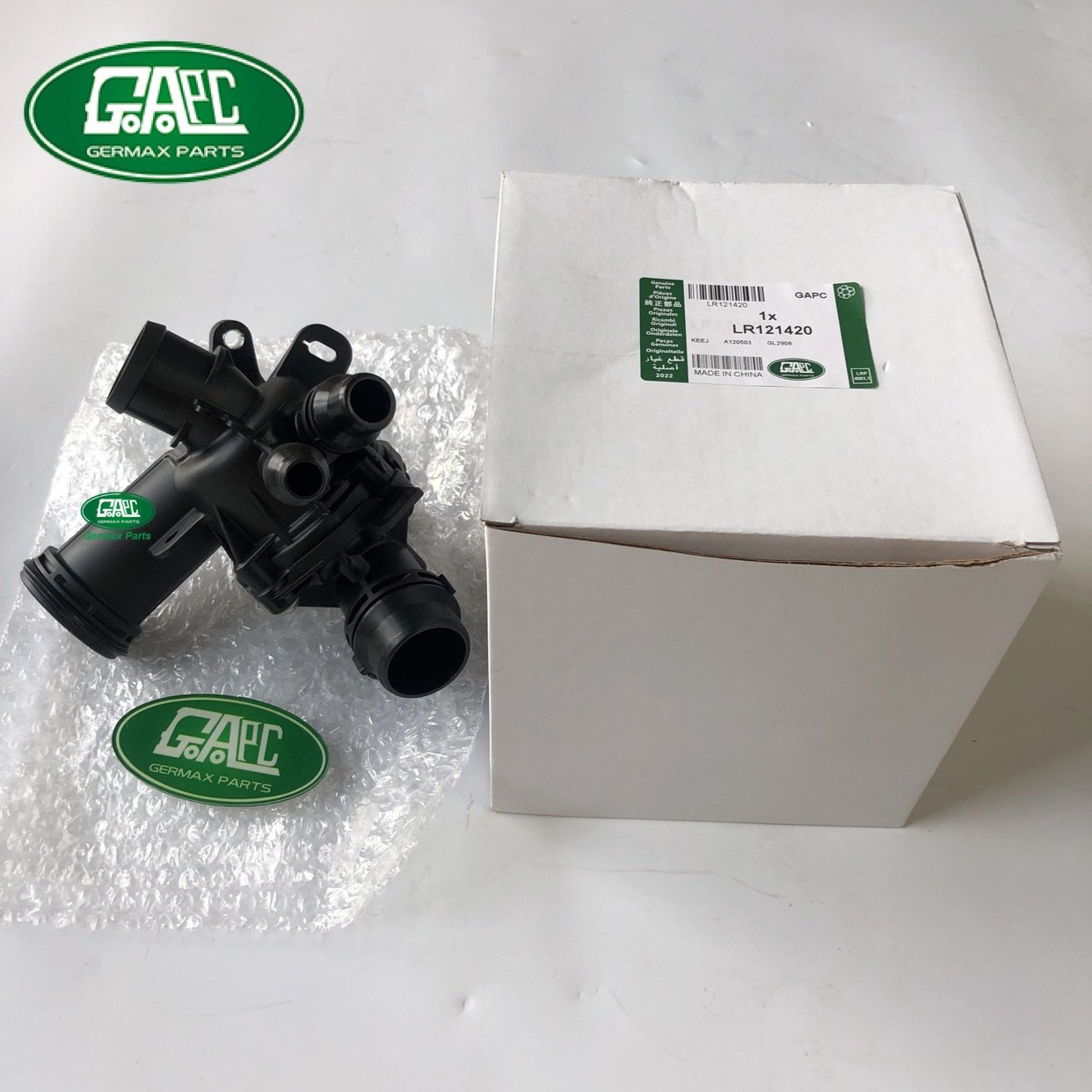 GL2908 GJ0912 Thermostat Land Rover Range Rover Sport 2014-2017 2018-2023 Range Rover Vogue 2013-2017 2018-2022 Discovery 5 2017-2020 Range Rover Velar 2017-2020 New Defender 2020- Jaguar F-PACE 2016- LR121420 LR180316 T4A41052