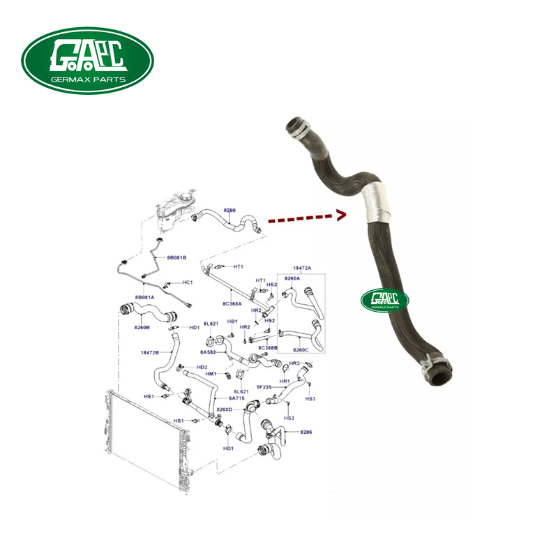 engine coolant reservoir hose lr000933 gl2528 for land rover freelander 2 2006 2014