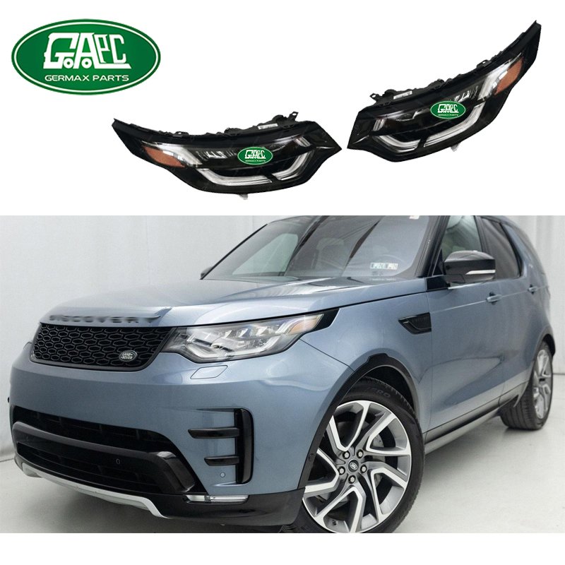 headlamp lr085645 lr138271 lr119177 lr117574 lr103576 left lr085641 lr138269 lr119174 lr117571 lr103569 right american version yellow side gld7005 1 for land rover discovery 5 2017 2020