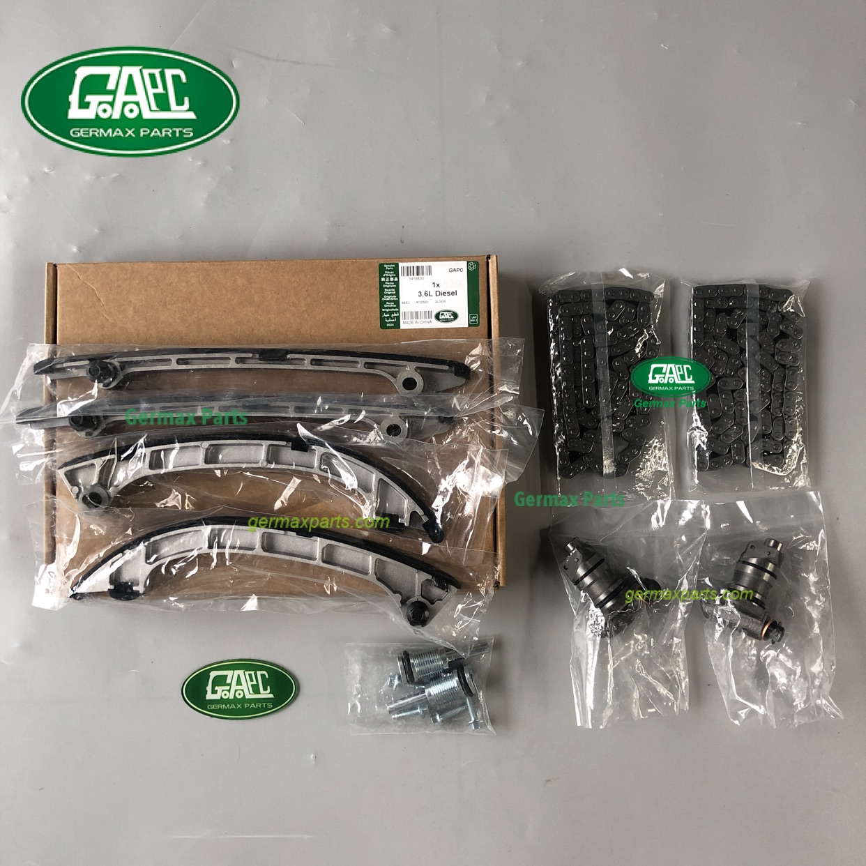 1418833 lr002440 1418836 1418835 1418838 4467593 3.6l diesel tdv8 timing chain kits complete 8 kits with bolts gl3539 for land rover range rover sport 2005 2013 range rover vogue 2002 2012